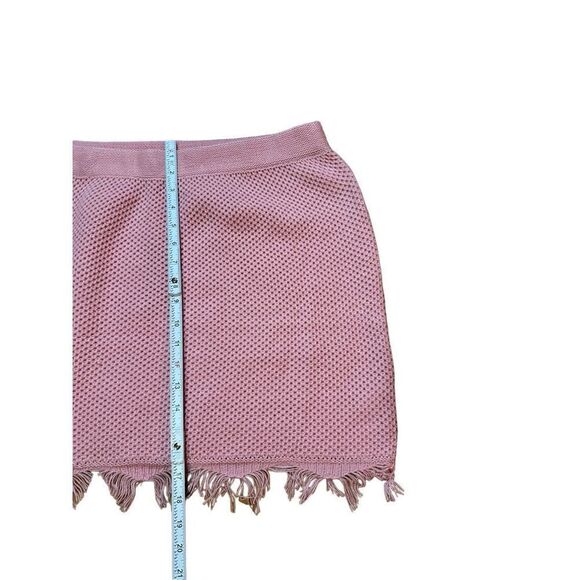 Prettylittlething Plus Pink Raw Hem Knit skirt sz 20 NWT - Picture 8 of 9